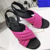 Oryginalne skórzane sandały 105mm szpilki moda super szpilki dla kobiet luksusowi projektanci sukienka buty party kwadratowa głowa sandały na obcasie obuwie fabryczne