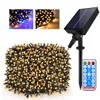 Outdoor Led Solar String Fairy Light 10M 20M 30M 50M 100M Waterproof Garland Large Solar Panel Fast Charge Lamp For Christmas Garden Decor