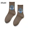 Men's Socks Fashion Breathable High Quality Sock Dress Cartoon Chimpanzee Cotton Male Casual