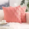 Kuddefodral quiltad huvudstödskuddar Ins Velvet Nordic Pillow Case Fashion Square Soffa Kast Plush Cushion Cover Pillows Lip Home Office Hotel Decoration BC153