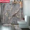 Douchegordijnen Abstract Marmer Gordijn Crack Goud Textuur Luxe Steen Graan Badkamer Wc Cover en Badmat Antislip Tapijt 221028