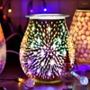 Lampade profumate Lampada elettrica colorata in vetro 3D Umidificatore Diffusore di aromi ad ultrasuoni per olio essenziale per uso domestico