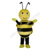 Costume de mascotte Bee Performance Halloween Christmas Fancy Party Robe Cartoon Characon Tesitiy Suit Carnival Unisexe Adults tenue