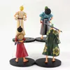 4pcs Set Anime One Piece Zoro Luffy Usopp Sanji Figuras de ação Japanese Warriors Figure PVC Modelo Toyx0526252h1201487