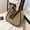 Duffel Bags 2022 Fashion Personality Woven Shoulder Tote Bag Summer Beach Large Capacity Shopping Straw Hand