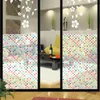 Window Stickers 3D Static Cling Film Stained Star Patten Glass Decorative Frosted Clings Covering