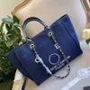 Borse di lusso da donna classiche Borse da sera Ch Brand Canvas Confezioni da donna ricamate Borsa da spiaggia Designer Fashion Grande confezione da donna Zaino Piccola mini borsa 4hpm