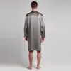 Erkekler Sweetwear İpek Robe Nightshirt Erkekler Batrobe Kimono 22 MOMME Uzun Kollu Lüks Doğal Işık Çübürleri Kapsama için