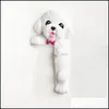 Schalteraufkleber 3D Französisch Bldog Teddy Harz Schalter Aufkleber Wandzubehör Steckdose Schlafzimmer Zimmer Dekor Kinder Hund Poster Onoff Ornament Dhvvf