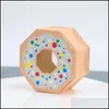 Gift Wrap 50st Donuts Hexagon Chocolate Candy Present Box Diy Sweet Theme Party Wedding Birthy Kids Baby Shower Favor Packaging Supp Dh2en