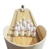 Mini Bowling Desktop Game Creative Miniatures Toys Houten Children Puzzle Innovative Toys Solid Wood Paterity Fun Ball