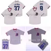 Proword Air01 37 Nuke LaLoosh Jersey 8 Crash Davis 1988 Bull Durham Jersey de béisbol Gris Blanco Jersey 100% cosido