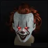 Party Masks Halloween Mask Pennywise Stephen King It LaTex Led Helmet Horror Cosplay Scary Clown Masks Costume Props 220715 Dr Dheum