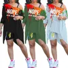 Kadınların Trailtsits Fashon Mektubu Baskılı Yaz Kıyafetleri 2 Parçalı Şort Set Sex Smewwed yaka Yarım Kollu Uzun ve Bikter Kadınlar
