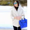 Women's Fur Autumn Winter Women Coat Faux Casual Outwear Long Sleeve Quality Jacket White Wide-waisted