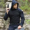 T-shirty na świeżym powietrzu Han Wild Tactical Shirt Hunting Ubrania bojowe mundury kamuflaż T-shirt armia Airsoft Sprzęt Mężczyźni odzież 221027