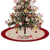 Décorations de Noël 27RE Arbre Jupe Gnome Lin Tissu Tapis Ornement Décoration Fournitures