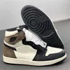 2022 TOP Authentic 1 Dark Mocha Sail Black Heren Dames Geklede Schoenen 555088-105 Sport Sneakers Retro Met Doos