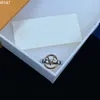 Anelli firmati di lusso da donna Anelli in argento dorato Anelli di fidanzamento per designer di anelli d'amore da donna Gioielli da uomo Lettere L Anello intero