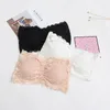 Bustiers Corsets Lace Sexy Tube Top Top Underwear Anti-Glare Elastic Gathering Bralette Padded Push Up Lingerie Strapless Bra