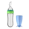 Ustensiles pour nouveau-nés, cuillère d'alimentation Portable pour bébé, biberon liquide à presser, bouteille en Silicone de 90ml