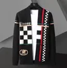 Cappotto maglione da uomo Luxury GGity Letter Brand Fashion Uomo Abbigliamento Designer Cardigan a contrasto Sweter De Hombre