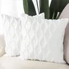 Kuddefodral quiltad huvudstödskuddar Ins Velvet Nordic Pillow Case Fashion Square Soffa Kast Plush Cushion Cover Pillows Lip Home Office Hotel Decoration BC153