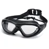 goggles Lunettes de natation à grand cadre avec bouchon d'oreille HD lunettes transparentes Anti-buée Sile étanche hommes femmes lunettes de natation adulte L221028