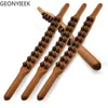 Full Body Massager 820 Beads Rolling Pin Universal Back Needle Massage Tendons Beech Wood Scraping Stick Point Treatment Guasha Relax Therapy Tool 221027