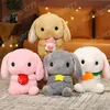 22-43cm mignon lapin en peluche peluche peluches lapin enfants oreiller poupée cadeaux pour enfants bébé sommeil jouet cadeau