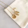 2022 Letter Desingers Luxurys Hang ketting Luxe ontwerp Verwijderbare ketting Geschenk klassieke dameshoens modeontwerper sieraden met ring goed