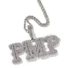 TopBling Collana con ciondolo con lettere personalizzate A-Z, bling ghiacciato, gioielli hip-hop placcati in oro reale 18 carati297v