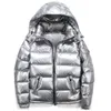 Puffer Jackets Men Down Jacket Popular Outdoor Warm Jackets Silver Rode Parka Winddichte bovenkleding Kap Zapper Geometrische gedrukte Parkas Paren Kleding