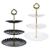 Bakeware Tools 3 Tier Wedding Birthday Party Cake Plate Afternoon Tea Dessert Stand Tray Fruit Display Tower