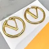 Luxury Stud big gold hoop Earring for lady women orrous girls ear studs set Designer Jewelry earring Valentine's Day Gift engagement for Bride