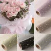 Emballage cadeau 50 cm X 5 Yard/roll étoile lune doux dentelle maille papier d'emballage Bouquet de fleurs fleuriste fournitures bricolage décor saint valentin