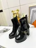 2022 winter new boots European and American fashion thick soled high heel shoes waterproof platform leather round toe short boots children