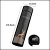 Thermoses 500Ml Smart Thermos Water Bottle Led Digital Temperature Display Stainless Steel Coffee Thermal Mugs Intelligent Cups 2110 Dhlfs