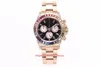 Super Factory Mens Watch Chronograph Workin Cal.4130 Movement 40mm Cosmograph 16599 Rbow Diamond Gem Beze 18k Gold Watches Mekaniska automatiska herrar med armbandsur