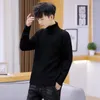 Men's Sweaters Men Daily Casual Sweater Mens Winter Clothes Turtleneck Pullovers Fashion Blcke Gray Knitted