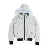 50 off~ Down Parkas High Quality Real Fur Winter Mens Mooses Ballistic Bomber Parka Jackets Outwear Coat Windproof Short