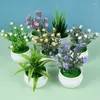 Fleurs décoratives Mini Plantes Artificielles D'aloès Bonsaï Simulation Vert Petit Pot D'arbre Faux Fleur Bureau Maison Balcon Table En Pot Ornements