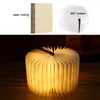 Veilleuses 3D Creative LED livre lumière en bois 5 couleurs magnétique pliable bureau lampe de Table Portable décoration de la maison Lampara