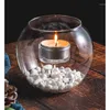 Bougeoirs 7.5 cm verre thé porte-lumière plante Terrariums orbes Air plantes décor à la maison intérieur extérieur jardin