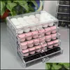 Storage Boxes Bins 3/4/5 Layer Nail Storage Box Cosmetic Organizer Makeup Polish Acrylic Jewelry Transparent Der 211102 Drop Deliv Dhnas