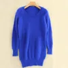 Kvinnors tr￶jor Real Soft Mink Cashmere Pullovers f￶r kvinnor Multi Colors Factory Drop Natural Long Dress TBSR872