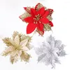 Christmas Decorations 3Pcs/bag Tree For Home Fake Flowers Glitter Artifical Xmas Ornaments Year Decor