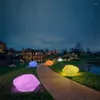 Carga LED GLOW Stone Lawn Lâmpada de cor de cor de cor de cor de cor de cores Luz da paisagem com controle remoto para decoração de pátio de quintal