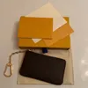محفظة عملة جلدية أصلية تصميم فاخر مفتاح محفوظ P0UCH Wallet Classic Man/Women Bag مع حقيبة الغبار وصندوق