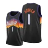 The Valley Basketball Maglie Uomo Devin Booker Chris Paul DeAndre Ayton Mikal Bridges City Jersey edition Black Cameron Johnson Wear